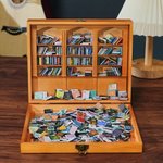 Personalised Anxiety Relief Wooden Miniature Bookshelf with Text and Mini Books Home Library Decor Birthday Gift for Book Lovers