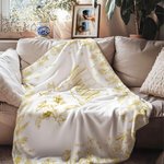 Personalised Toile De Jouy Birth Flower Bible Chapter Name Soft Throw Blanket Baptism Birthday Christmas Gift for Women Christians