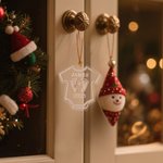 Personalized Baby Bodysuit Pregnancy Announcement Ornament with Text and Year Christmas Tree Home Decor Birthday Gift for New Parents