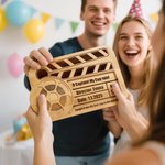 Personalized Clapperboard Board/Tray with Movie Lines Name and Date Daily Use Tea Party Birthday Gift for Cooking Lovers Tea Enthusiasts