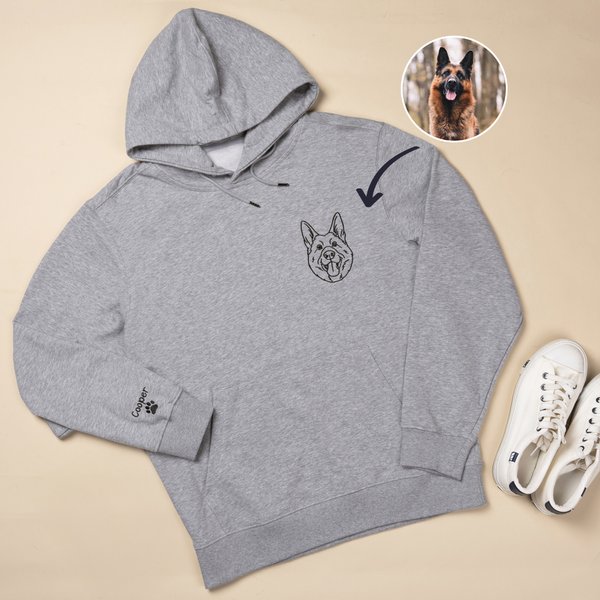 Personalised Embroidered Pet Photo Multicolour T-shirt Sweatshirt Hoodie with 1-2 Names Daily Wear Birthday Pet Memorial Gift for Pet Lover Owner