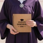 Gepersonaliseerd afstudeerboek met fotogastenboek met balpen en stickers Afstudeercadeau voor afgestudeerden