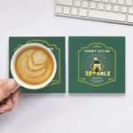 Personalized 19th Hole Golf Cheers Non-Slip Ceramic Coasters with Name Set of 4 Club Party Gift for Golf Player