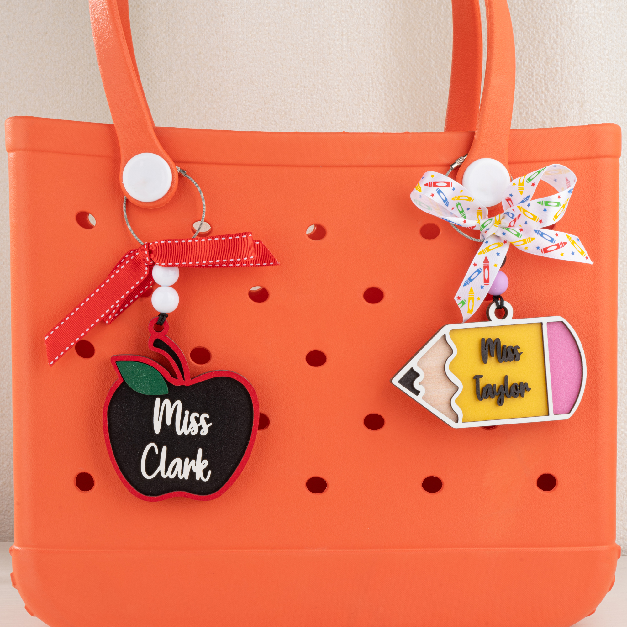 Crayon de pomme personnalisé Porte-clés avec texte Cadeau d'appréciation pour les enseignants