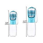 Gepersonaliseerde 3D Cartoon Hond Kat Ontwerp 2-in-1 Waterfles met Drinking Feeder en Naam Huisdier Buitenshuis Benodigdheden Verjaardagscadeau voor Huisdierbezitters