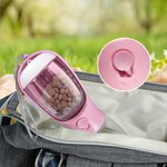 Gepersonaliseerde 3D Cartoon Hond Kat Ontwerp 2-in-1 Waterfles met Drinking Feeder en Naam Huisdier Buitenshuis Benodigdheden Verjaardagscadeau voor Huisdierbezitters