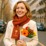 Personalized Embroidered Birth Flower Soft Warm Knit Scarf with Name Fashion Accessory Birthday Gift for Men Women Family