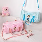 Personalized Cartoon Character Large Canvas Duffle Bag with Name Travel Birthday Gift for Boys Girls