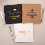 Gepersonaliseerd afstudeerboek met fotogastenboek met balpen en stickers Afstudeercadeau voor afgestudeerden