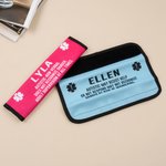 Personalized Medical Alert Title Soft Seat Belt Cover with Name and Text Car Accessories Autism Awareness Day Gift for Autistic Kids Parents