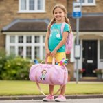 Personalized Cartoon Character Large Canvas Duffle Bag with Name Travel Birthday Gift for Boys Girls