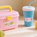 Autocollant de nom holographique personnalisé Etiquette adhésive imperméable Fournitures scolaires Retour à l'école Cadeau d'anniversaire pour les enfants Enseignants