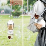 Gepersonaliseerde 3D Cartoon Hond Kat Ontwerp 2-in-1 Waterfles met Drinking Feeder en Naam Huisdier Buitenshuis Benodigdheden Verjaardagscadeau voor Huisdierbezitters