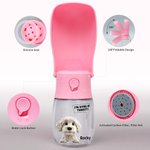 Botella de agua plegable personalizada con nombre de mascota de dibujos animados para uso diario en actividades al aire libre Regalo de cumpleaños para dueños de mascotas