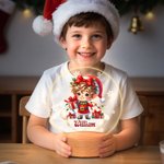 Gepersonaliseerde Dreamy Kerst Elf Maan Wolk LED Nachtlampje met Naam en Houten Base Nursery Room Decor Kerstcadeau voor Baby Kid