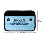 Personalized Medical Alert Title Soft Seat Belt Cover with Name and Text Car Accessories Autism Awareness Day Gift for Autistic Kids Parents