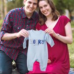 Personalised Colourful Floral Doodle Letter 100% Cotton Baby Romper Hat Set with Text Baby Shower Gift for Newborn New Parents