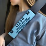 Personalized Medical Alert Title Soft Seat Belt Cover with Name and Text Car Accessories Autism Awareness Day Gift for Autistic Kids Parents
