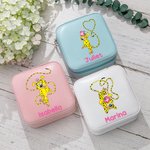 Boîte à bijoux personnalisée en cuir PU avec nom Accessoire de voyage Cadeau d'anniversaire pour filles | Callie × Marsupilami®.