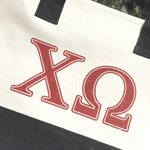 Personalisierte Glitter Greek Initial Large Canvas Tote Bag Chapter Party Pride Bid Day Sorority Gift for Sister Friends | Callie × Affinity Licensing