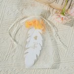 Personalized Feather Heart Acrylic Hanging Ornament with Text Christmas Tree Decor Memorial Gift for Bereaved Parent Sibling