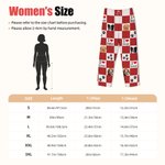 Personalised Cute Paw Checkerboard Print 1-4 Pet Photos Drawstring Long Pyjama Bottoms with Name Birthday Gift for Pet Lovers Owners