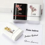 Personalised Birth Flower Name Portable Stamp Daily Use Birthday Gift for Business Partners Friends Family