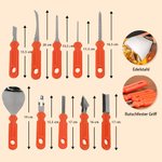 Personalisiertes 11-tlg. Halloween Kürbis Schnitzwerkzeug Set mit Initiale Namen Aufbewahrungstasche Halloween Geschenk für Familie Kinder