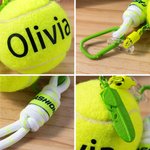 Personalized Tennis Ball Keychain with Name Bag Charm Christmas Birthday Team Gift for Coach Tennis Lovers Teammates