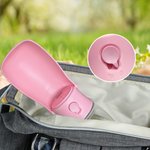 Botella de agua plegable personalizada con nombre de mascota de dibujos animados para uso diario en actividades al aire libre Regalo de cumpleaños para dueños de mascotas