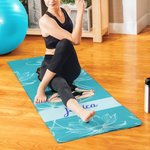 Personalised Cartoon Yoga Character Super Absorbent Yoga Towel Mat with Name and Mesh Pocket Sports Accessories Birthday Gift for Yoga Lovers Women