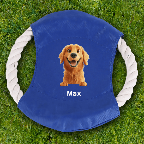 Personalized Cute Cartoon Dog Multicolor Waterproof Dog Flying Disc with Name Outdoor Dog Toy Birthday Gift for Pet Lovers Friends