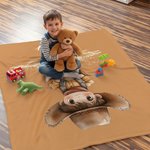 Personalized Cartoon Cowboy Cowgirl Soft Throw Blanket with Name Room Decor Birthday Gift for Boys Girls