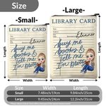 Henkilökohtainen Cartoon Reading Tytön nimi Book Sleeve Cover vetoketjulla ja etutasku syntymäpäivälahja kirjamatojen kirjan ystäville Book Lovers