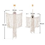 Colgante de macramé personalizado con fantasma de algodón para decoración gótica del hogar regalo de Halloween para familiares y amigos