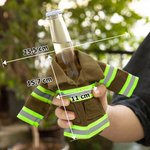 Personalisierte Miniatur-Feuerwehrmann Flaschenabdeckung Jacke Deko Bierflasche Isolator Oktoberfest Geschenke für Feuerwehrleute Vater Mutter