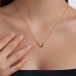 Personalized Marquise Birthstones Necklace Dainty Jewelry Birthday Anniversary Christmas Gift for Her