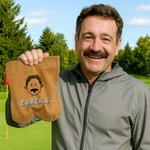 Personalised Comic Style Avatar Golf Ball Bag Sack with 2 Golf Balls Golf Accessories Birthday Gift for Golfer Golf Player