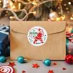 Etiquetas adhesivas personalizadas con el nombre de Papá Noel y el ciervo para la decoración de regalos de Navidad y fiestas infantiles