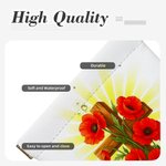 Personalized Birth Flower Cross PU Leather Shrapnel Rosary Pouch Storage Bag with Name Easter Christmas Baptism Gift for Christians