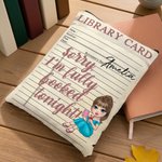 Henkilökohtainen Cartoon Reading Tytön nimi Book Sleeve Cover vetoketjulla ja etutasku syntymäpäivälahja kirjamatojen kirjan ystäville Book Lovers