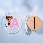 Der Ball ist Rund und Alles ist Möglich - Personalisiertes LED-Nachtlicht