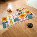 Personalized Floral Super Absorbent Yoga Towel with Name Sports Accessories Birthday Gift for Yoga Lovers Friends