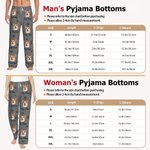 Personalized Cute Paw 1-5 Pet Face Photo Avatar Long-Sleeved Pyjamas Set with Name Birthday Gift for Women Men Pet Lover