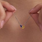 Personalized Marquise Birthstones Necklace Dainty Jewelry Birthday Anniversary Christmas Gift for Her