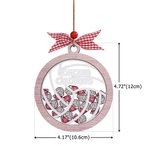 Personalisierte Santa Hut Volleyball hölzerne Weihnachten Shaker Ornament mit Team und 6-14 Mitglied Namen Weihnachtsbaumschmuck Geschenk für Volleyball-Liebhaber