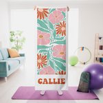 Personalized Floral Super Absorbent Yoga Towel with Name Sports Accessories Holiday Birthday Gift for Yoga Lovers Women