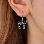 Henkilökohtainen hevonen siluetti korvakorut nimi Dainty korut syntymäpäivä vuosipäivä joululahja hevosen omistajille ystäville Lovers