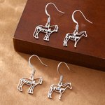 Henkilökohtainen hevonen siluetti korvakorut nimi Dainty korut syntymäpäivä vuosipäivä joululahja hevosen omistajille ystäville Lovers