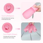 Botella de agua plegable personalizada con nombre de mascota de dibujos animados para uso diario en actividades al aire libre Regalo de cumpleaños para dueños de mascotas